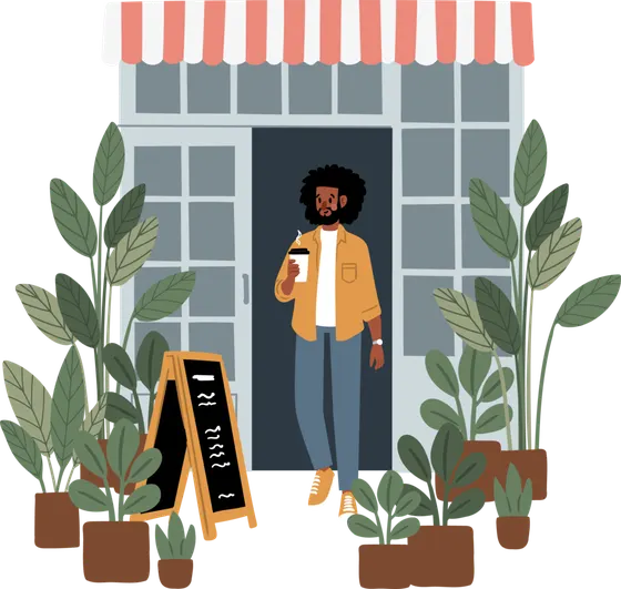 Illustration: Gastronomie mit HeyLarry